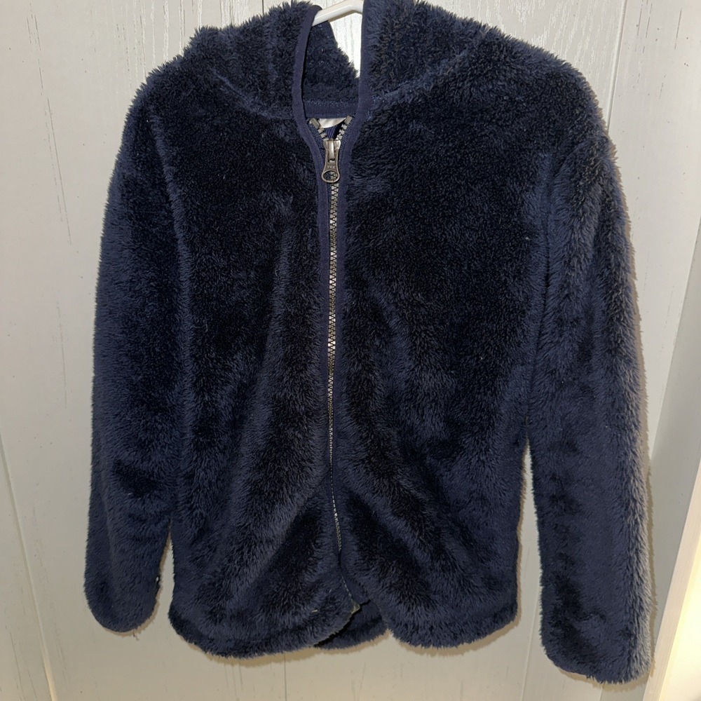 Hanna Andersson Navy Blue Hoodie Zippered Jacket Size 5 110cm